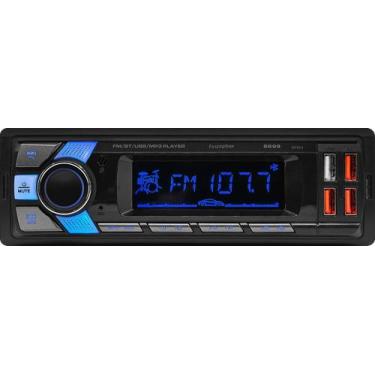Imagem de Mp3 Radio Player Som Automotivo Bluetooth Fm 4 Usb 7 Leds - First Opti