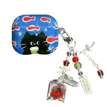 Imagem de GUAYQAT Capa para fones de ouvido para Airpods 4, capa protetora para fones de ouvido com estampa floral de TPU fofo e engraçado, compatível com AirPods 4ª geração para mulheres e meninas (gato)