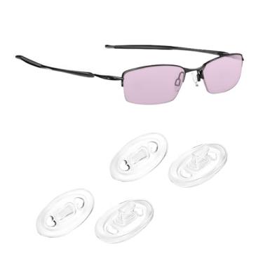 Imagem de Biyxpiv Kits de borracha de substituição para almofadas de nariz para óculos Oakley Transistor OX3085, fácil instalação, 2 pares de almofadas de nariz