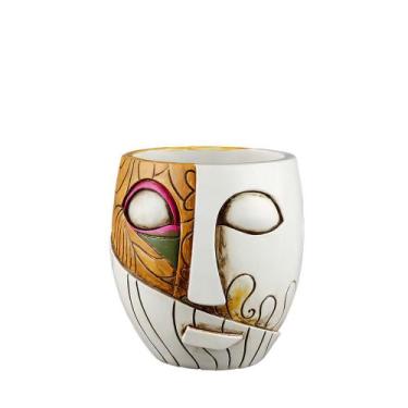 Imagem de Design moderno de máscara facial abstrata de resina de vaso de flores 