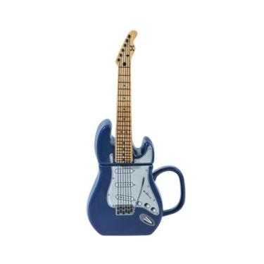 Imagem de Caneca Ceramic Guitar 350 ml de capacidade com design de guitarra elét