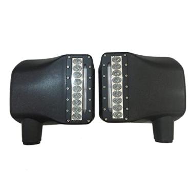 Imagem de Capas de retrovisor de porta com luz LED ABS, tampas pretas para retrovisores laterais para J-eE p JK Wrangler 2007-2017 1 par, J112