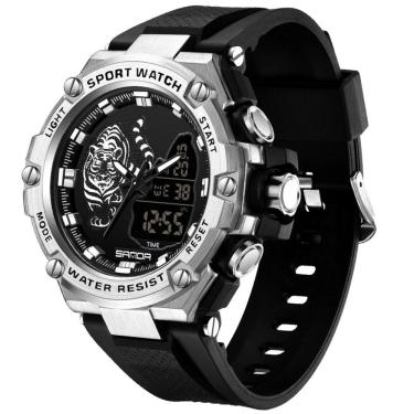 Imagem de Relógio Masculino Esportivo Display Duplo Digital Multifunção A Prova D´agua 