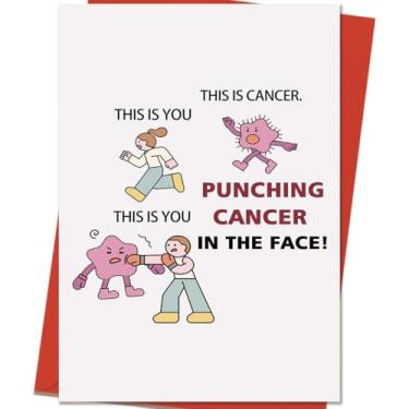 Imagem de Mcduldul Funny Encourage Cancer Card Gifts for Women Men | Cute Breast Cancer Cards | Get Well Gifts for After Surgery | Cartão de simpatia