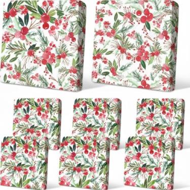 Imagem de Tingjoo 8 peças capa de almofada de sofá elástica para pátio, capa de almofada para área externa, substituição de móveis de pátio, capas de sofá para cadeira, protetor macio de flexibilidade (aquarela