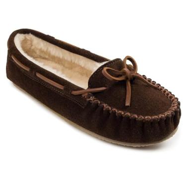 Imagem de Minnetonka Pantufa feminina de pele sintética Cally, Chocolate, 9