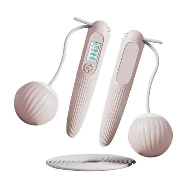 Imagem de Shakven Corda de pular sem fio, corda de pular sem fio,Corda de pular de treinamento Corda de pular sem fio | Display LCD Suprimentos esportivos ajustáveis Acessórios de fitness ponderados para