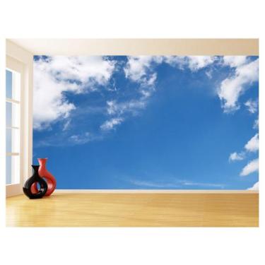 Imagem de Papel De Parede 3D Paisagem Céu Azul Nuvens 3,5M Nsk121 - Você Decora