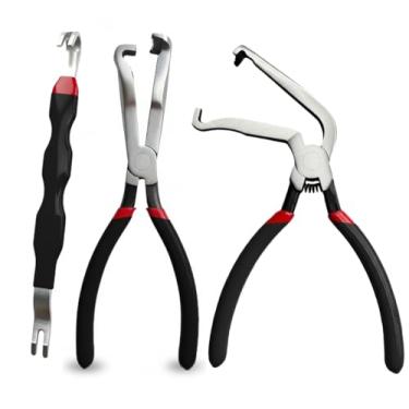 Imagem de Alicate de desconexão elétrica, ferramenta de remoção de separador de conector elétrico, alicate de ferramentas automotivas retas e de 60 graus para plugues estilo aba de pressão, carros, kit de