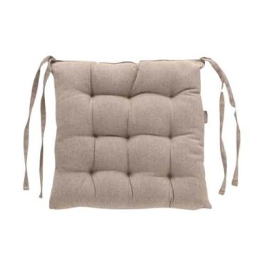 Imagem de Almofada De Cadeira Futton Com Amarração 40X40Cm - Camurça - Hedrons