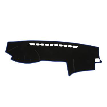 Imagem de VekAuto Capa de painel compatível com Toyota Prado 120 Series 2003-2008, poliéster antiderrapante, preto, azul, painel de painel