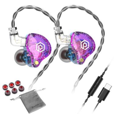 Imagem de POPCORN Bass X8 Pro Type C in Ear Monitors Fones de Ouvido Fones de Ouvido Fones de Ouvido Fones de Ouvido Estéreo com Microfone (Roxo)