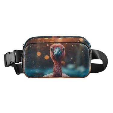 Imagem de CEBUGI Mini pochetes de caminhada para homens e mulheres, flamingo, moderno, resistente à água, com cinto ajustável para treino, viagem, corrida