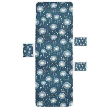 Imagem de STAYTOP Linda capa de toalha de cadeira de dente-de-leão, capa de espreguiçadeira macia, capas de cadeira de praia com bolsos para jardim ao ar livre, pátio, pátio, banhos de sol, gramado, 215 x 76 cm