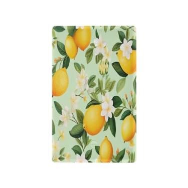 Imagem de Wassud Placa de cobertura para interruptor de luz, 1 capa de tomada em branco, placa de parede, tomadas elétricas decorativas limão e flowe, decoração de sala de estar