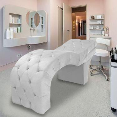 Imagem de Maca Para Estética Facial Cílios Sobrancelhas Suede Maíra Branco