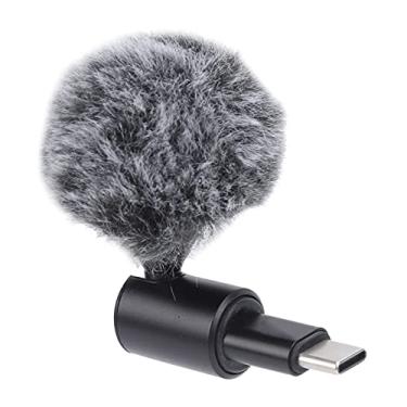 Imagem de Sanpyl Microfone USB C para Telefone Android, Mini Microfone Ajustável Condensador Omnidirecional Portátil para Gravação, Entrevista, Podcast de Vídeo