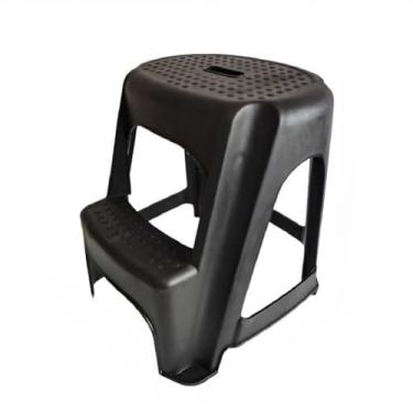 Imagem de Bancos Banqueta de Plástico Multiuso Preto - banquinho para banheiro para Cozinha, Banheiro, Casa, Escritório