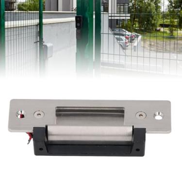 Imagem de Fechadura elétrica resistente de bloqueio de porta com trava de segurança CC 12 V para sistema de controle de acesso à porta, fechaduras cilíndricas