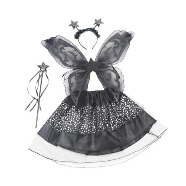 Imagem de kowaku Conjunto de saia tutu com asas de anjo para crianças, cosplay para Halloween, feriado, baile de máscaras, carnaval
