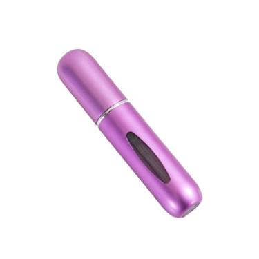 Imagem de Atomizador de perfume portátil recarregável, frascos de spray de viagem, mini recipientes cosméticos leves de 4,8 g, Roxo claro, 0.2 Ounces