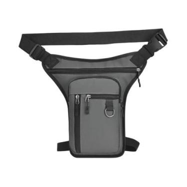 Imagem de Bolsa Lateral De Couro PU Para Motocicleta Masculina, Mochila Tática M