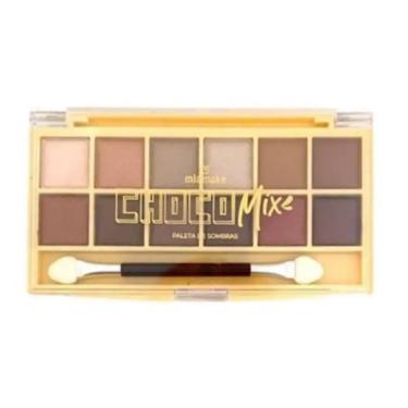 Imagem de Paleta de Sombras Chocomix Cor Chocolate Ao Leite Mia Make