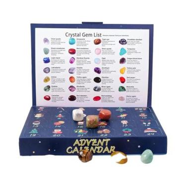 Imagem de Caixa De Gemas Com 24 Compartimentos, Pedras Naturais De Cura, Amostra