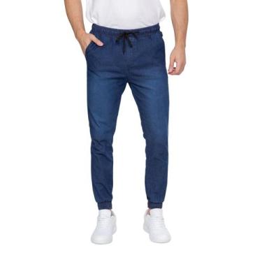Imagem de Calças Jeans Modelo Jogger Com Elástico E Cordão Elastano - NG TITAN, 