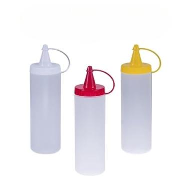 Imagem de Conjunto de 10 baldes de maionese Chase Mustard Balde de molho de malagueta caseiro para cafetaria (Vermelho e Branco)