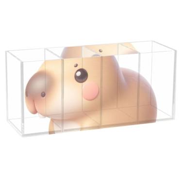 Imagem de TSENQUE Porta-lápis personalizado divertido para mesa fofo desenho animado animal escritório arte caddy acrílico lápis pincel copo de maquiagem