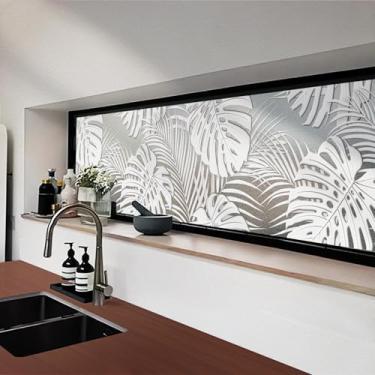 Imagem de Chicskin Película de privacidade de janela tropical fosca 3D sintética para porta e janela de vidro, folhas 3D-Monstera 43.0 cm x 200.0 cm