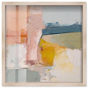 Imagem de Arte de parede de banheiro com impressão IV Shadowbox macia e vibrante por Art Remedy, moldura loira, 78 x 79 cm