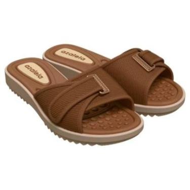 Imagem de Chinelo Feminino Cecilia Marrom Bege Azaleia 19297-BS271-Feminino