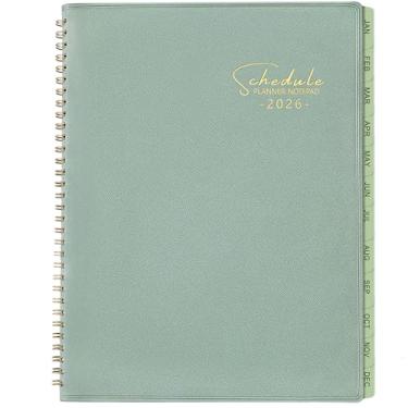 Imagem de Agenda 2026 - Agenda de negócios 2026, bloco de notas planejador de agenda de 3 níveis, janeiro de 2026 - dezembro de 2026, agenda diária, 22 x 29 cm, intervalos de 60 minutos + abas mensais + capa de