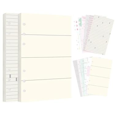 Imagem de Inserções para agenda, 120GSM, refil de linha de programação colorida, 6 anéis, acessório para capa de fichário (agendamento e linha, A6)