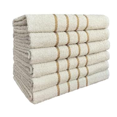 Imagem de Toalha de Banho Kit 5 Peças Algodão Absorvente (Bege)