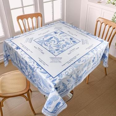 Imagem de SHIYUE Chinoiserie Mahjong Tapete de mesa floral para cartão 139,7 cm x 139,7 cm Instruções de jogo quadrado para iniciantes, cartas, jogos de tabuleiro (plantas tropicais)