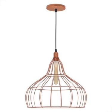 Imagem de Pendente Lustre Aramado Masterchef G - Cobre - magalu
