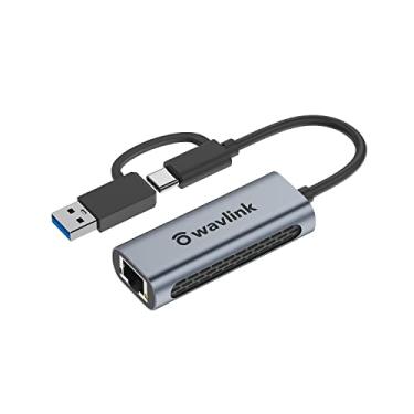 Imagem de Wavlink Adaptador USB C para Ethernet de 2,5 Gbps, adaptador USB 2 em 1 para Ethernet de 2,5 G, conversor de rede USB-C para RJ45 (compatível com Thunderbolt 4/3), capa de alumínio para Windows, Mac