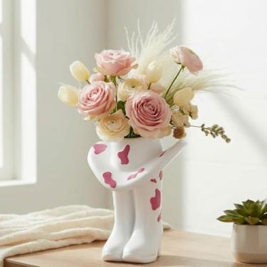 Imagem de Ninehaoou Vaso de bota de vaqueira rosa centro de mesa caixas em forma de bota decorações de vaqueira ocidental decoração de casa vaso de realce country ocidental chapéu plantador para decoração de