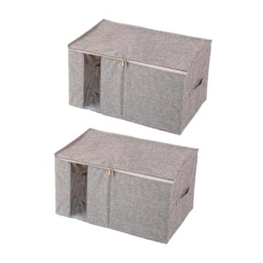 Imagem de Baoblaze Conjunto de 2 Sacos Organizadores Dobráveis ​​para Roupas, Organizador de Armazenamento à Poeira para Edredons, Roupas e Guarda-Roupa, L
