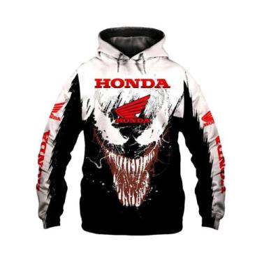 Imagem de Moletom Masculino Honda Oversized Com Estampa 3D De Corrida De Moto, M