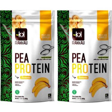 Imagem de Kit 2 Pea Protein Banana Rakkau 600g - Vegano - Proteína