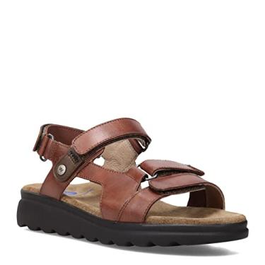 Imagem de Wolky Sandálias Esportivas Femininas, Couro vegi conhaque, 8.5-9