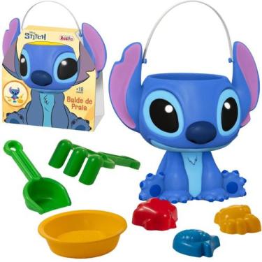 Imagem de Balde Stitch Disney 21 Cm Com Acessórios Praia - Rosita