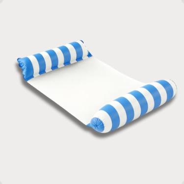 Imagem de Boia Rede Cama Flutuante Inflável - 130x70cm - Adulto E Infantil de PVC Com Malha (Azul)