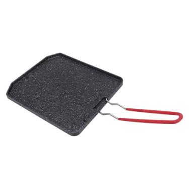 Imagem de Fabater Grelha Antiaderente de Liga de Alumínio para Churrasco de Acampamento Placa de Grelha Portátil Com Alça Dobrável para Cozinhar Ao Ar Livre, Leve de 7,7 X 8,9 pol. para Piqueniques Em Família