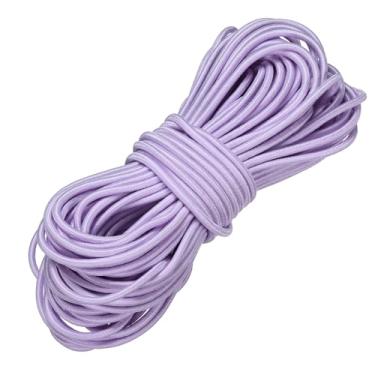 Imagem de PATIKIL Cordão elástico elástico, corda elástica de 1/20.3 cm x 49' de poliéster resistente para caiaque corda elástica para caiaque lona gravata barco barraca acampamento artesanato DIY, rosa