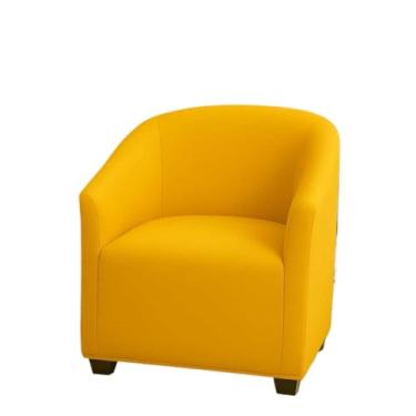 Imagem de Os apoios de braço em forma de ferradura, capa cadeira, são revestidos com gel elástico, o que facilita a instalação e garante sua fixação(MOSTARDA)